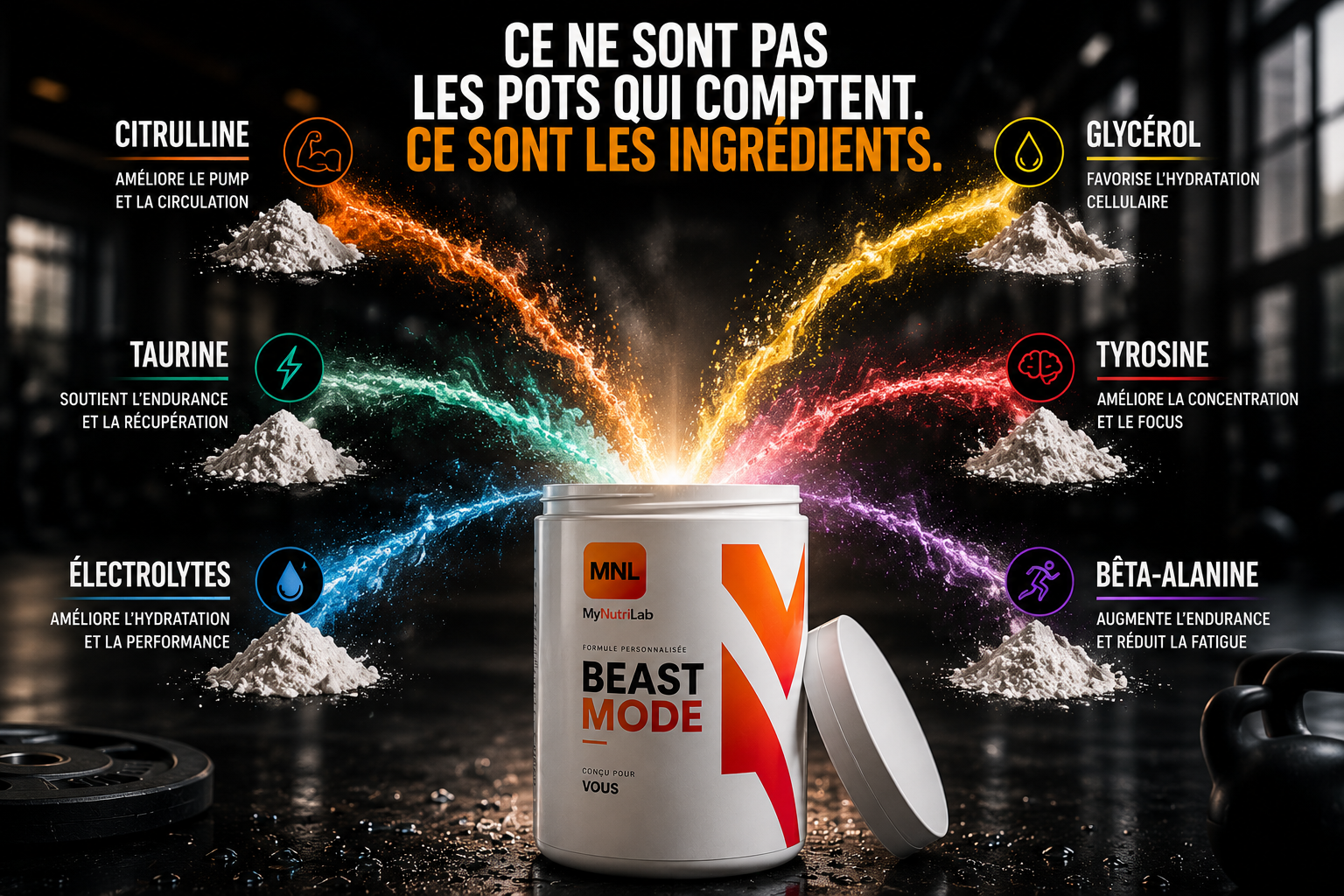 Pré-workout : ce sont les ingrédients qui comptent, pas les pots