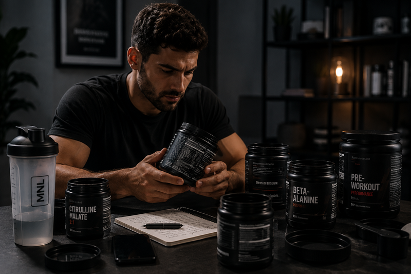 Comparer les pots de bêta-alanine et de pré-workout du marché