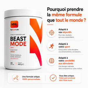 Pre-Workout MyNutriLab — Personnalisable au mg près